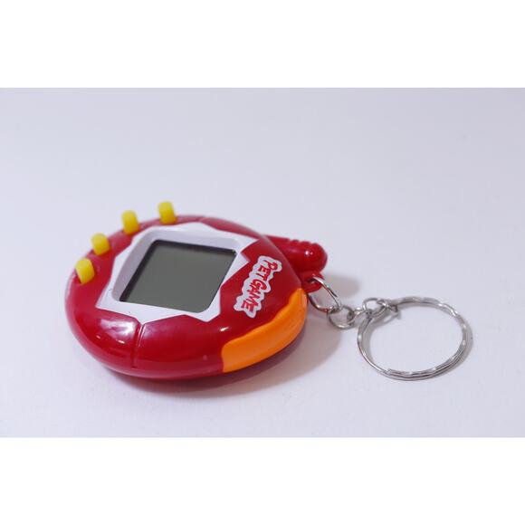 Tamagotchi, Pet Game, Red, 1990s, Vintage, Keychain, Plastic, ~ 250521-WH 286 - Picture 2 of 2